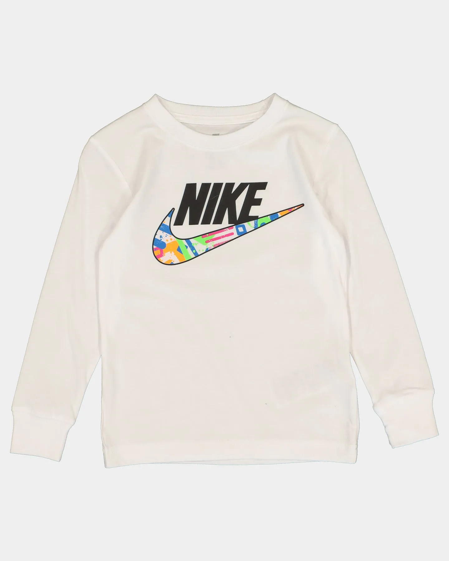 Nike Kids' Thrill Seeker Futura Long Sleeve T-Shirt White