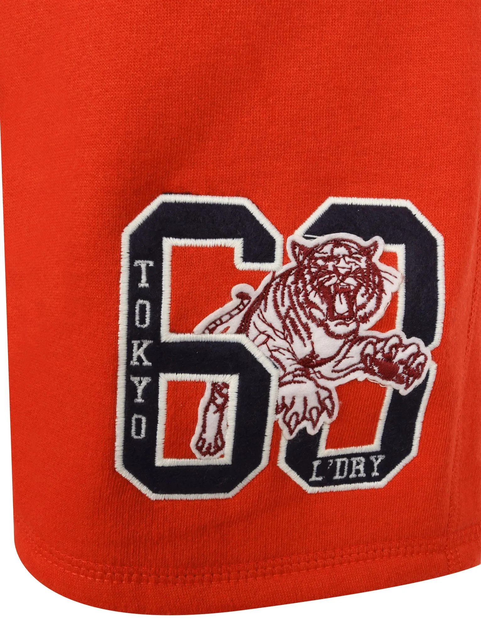 Portland Bay Applique Jogger Shorts In Formula One Red - Tokyo Laundry