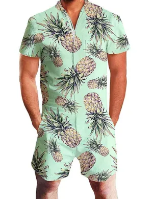 Printed Summer Wear Short Sleeve Jumpsuit