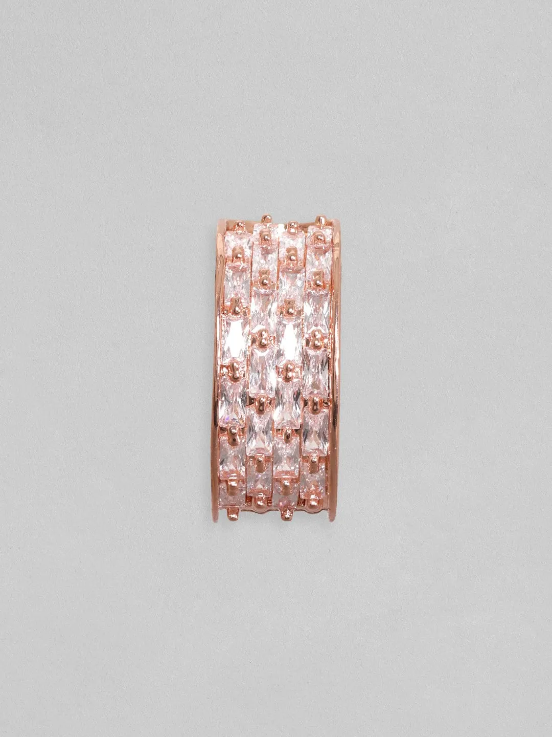 Rubans Rose Gold-Plated Half Hoop Earrings