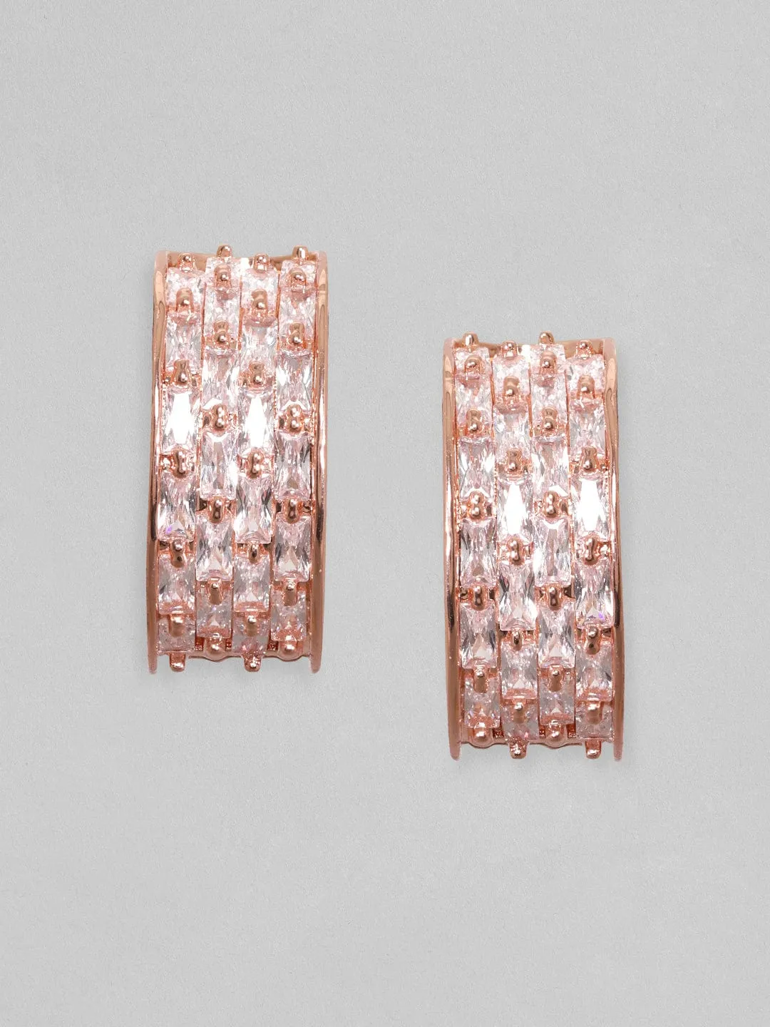 Rubans Rose Gold-Plated Half Hoop Earrings