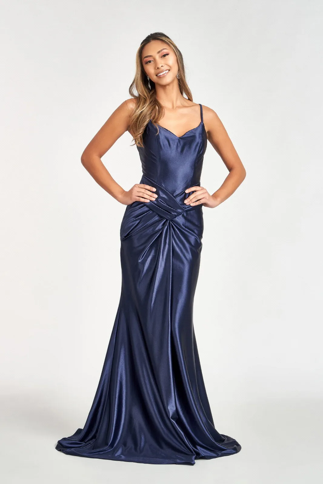 Ruched Satin Mermaid Dress by Elizabeth K GL3044