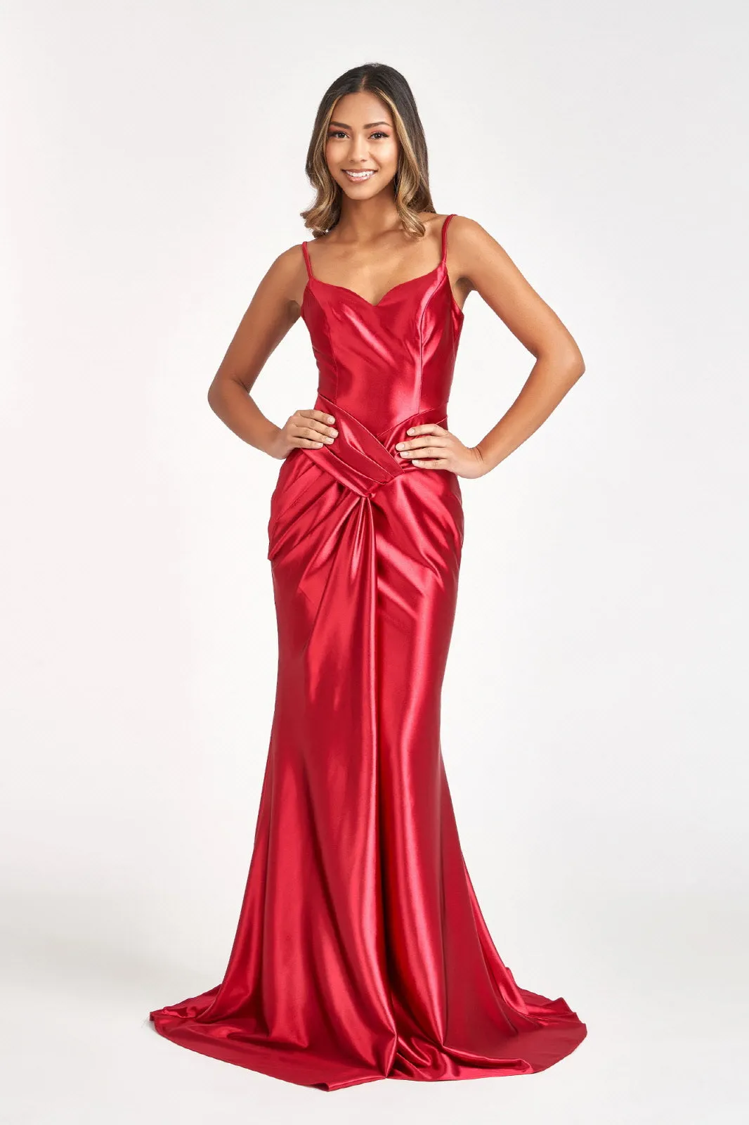 Ruched Satin Mermaid Dress by Elizabeth K GL3044