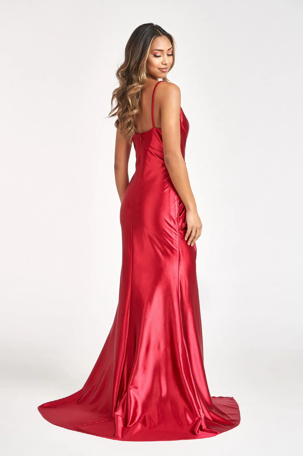 Ruched Satin Mermaid Dress by Elizabeth K GL3044