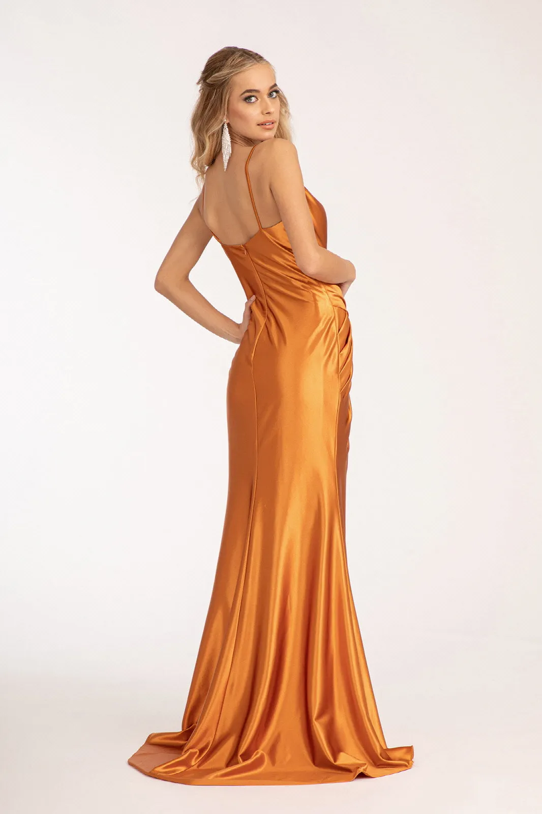 Ruched Satin Mermaid Dress by Elizabeth K GL3044
