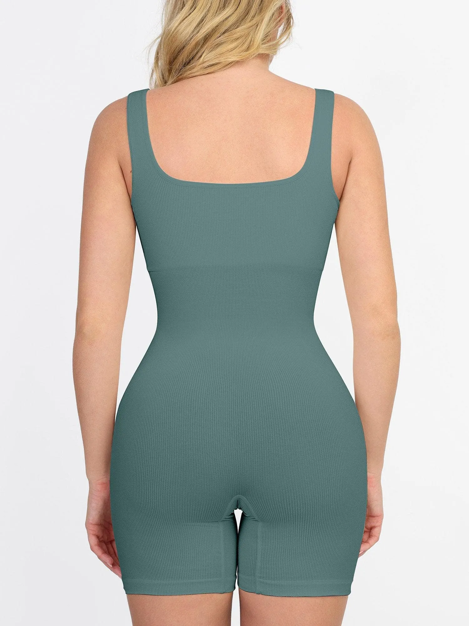 Shapewear Square Neck Seamless Smoothing Sport Romper