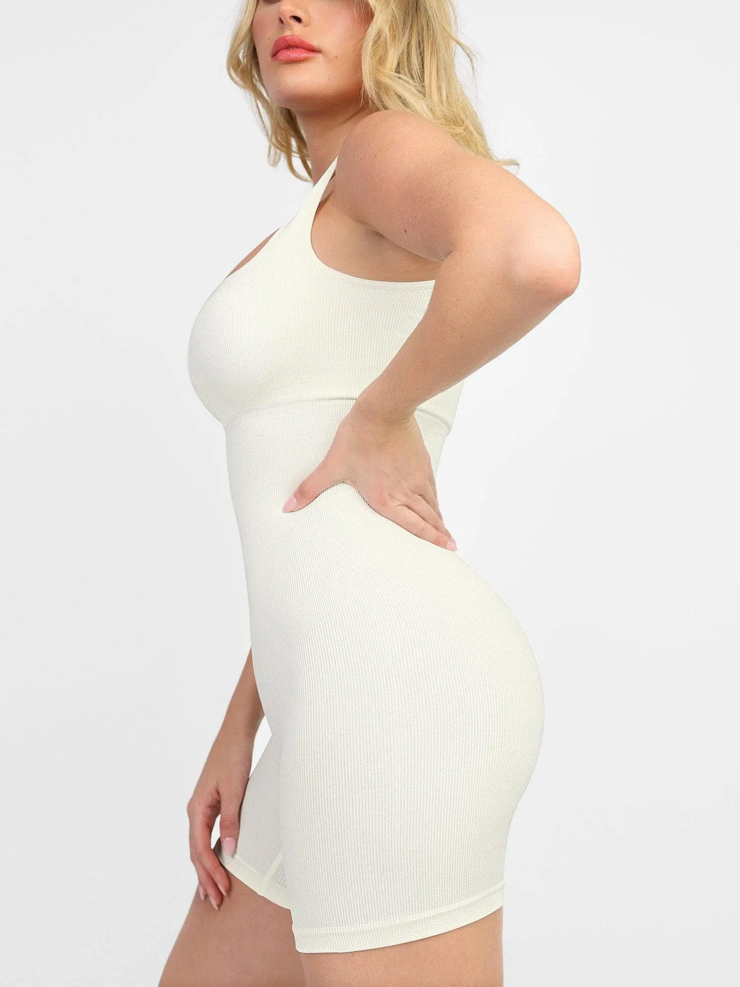 Shapewear Square Neck Seamless Smoothing Sport Romper