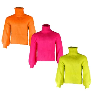 Very Moda Women's Glowing Oversized Turtleneck Knitted Sweater