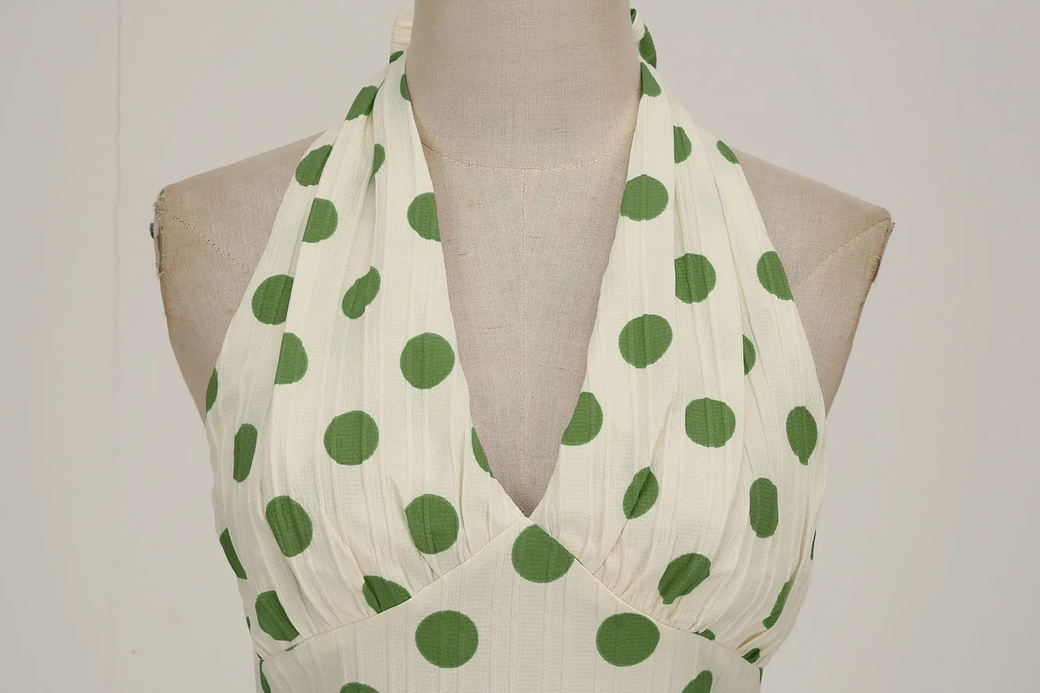 Women Vintage Polka Dot 1950s Rockabilly Halter Audrey Dress Retro Cocktail Swing Dress